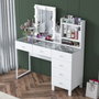 Hanah Home Mesa de Maquillaje BJ141 - 3837 Blanca con 9 Focos
